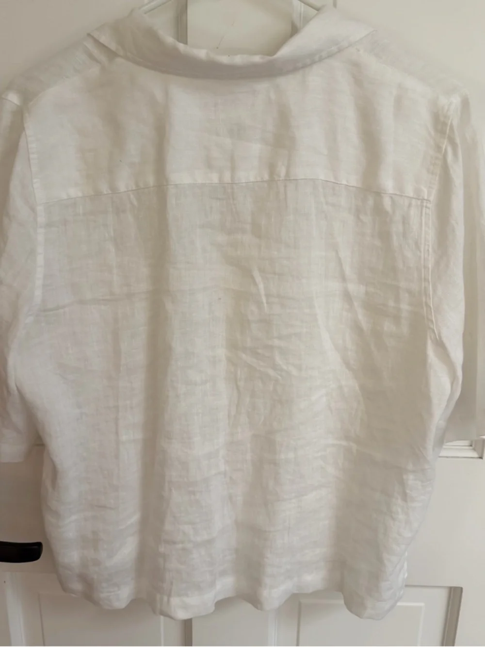 Wilfred linen Cropped White Button Front Shirt - Picture 10 of 10